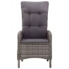 Ensemble de bistro de jardin 3 pcs Résine tressée Gris 