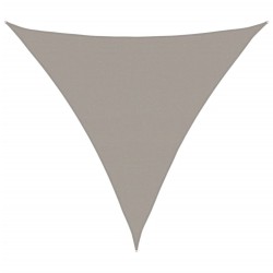 Voile d'ombrage 160 g/m² triangulaire gris clair 5x5x5 m PEHD 