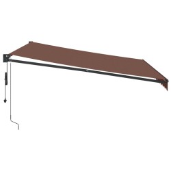 Auvent rétractable automatique marron 400x300 cm 