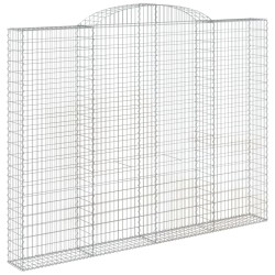 Paniers à gabions arqués 2 pcs 300x30x220/240 cm fer galvanisé 