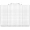Paniers à gabions arqués 2 pcs 300x30x220/240 cm fer galvanisé 