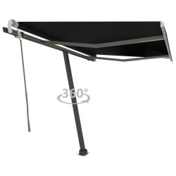 Auvent manuel rétractable sur pied 300x250 cm Anthracite 