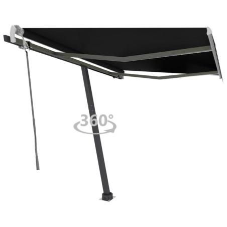 Auvent manuel rétractable sur pied 300x250 cm Anthracite 