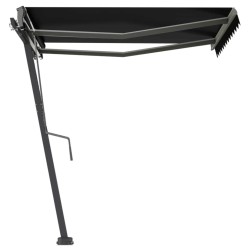 Auvent manuel rétractable sur pied 300x250 cm Anthracite 