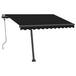 Auvent manuel rétractable sur pied 300x250 cm Anthracite 