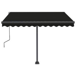 Auvent manuel rétractable sur pied 300x250 cm Anthracite 