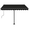 Auvent manuel rétractable sur pied 300x250 cm Anthracite 
