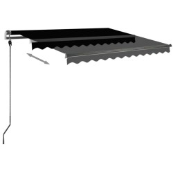 Auvent manuel rétractable sur pied 300x250 cm Anthracite 