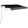 Auvent manuel rétractable sur pied 300x250 cm Anthracite 