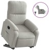 Fauteuil inclinable électrique gris clair tissu microfibre 