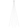 Sapin de Noël sur mât de drapeau 108 LED Blanc chaud 180 cm 