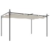 Pergola avec toit rétractable crème 395x292x230 cm 