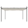 Pergola avec toit rétractable crème 395x292x230 cm 