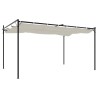 Pergola avec toit rétractable crème 395x292x230 cm 