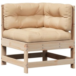 Salon de jardin 4 pcs avec coussins Bois de pin massif 