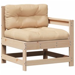 Salon de jardin 4 pcs avec coussins Bois de pin massif 