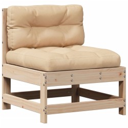 Salon de jardin 4 pcs avec coussins Bois de pin massif 