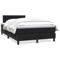 Sommier à lattes de lit avec matelas noir 120x210 cm velours 