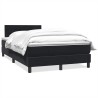 Sommier à lattes de lit avec matelas noir 120x210 cm velours 