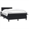 Sommier à lattes de lit avec matelas noir 120x210 cm velours 