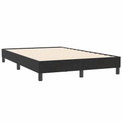 Sommier à lattes de lit avec matelas noir 120x210 cm velours 
