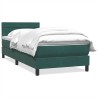 Sommier à lattes de lit et matelas vert foncé 90x210 cm velours 