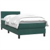 Sommier à lattes de lit et matelas vert foncé 90x210 cm velours 