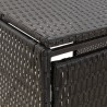 Abri pour poubelle quadruple Noir 274x80x117 cm Résine tressée 