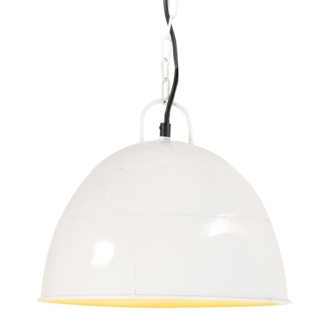Lampe suspendue industrielle vintage 25 W Blanc Rond 31 cm E27 