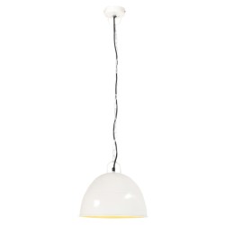 Lampe suspendue industrielle vintage 25 W Blanc Rond 31 cm E27 