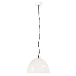 Lampe suspendue industrielle vintage 25 W Blanc Rond 31 cm E27 