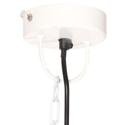 Lampe suspendue industrielle vintage 25 W Blanc Rond 31 cm E27 