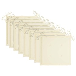 Chaises pliables d'extérieur lot de 8 et coussins Bois d'acacia 