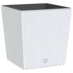 Jardinière et intérieur amovible blanc 21 /32 L rotin PP 
