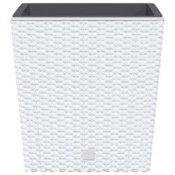 Jardinière et intérieur amovible blanc 21 /32 L rotin PP 