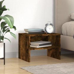 Table de chevet Chêne fumé 40x30x30 cm Bois d'ingénierie 