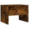 Table de chevet Chêne fumé 40x30x30 cm Bois d'ingénierie 