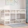 Lit superposé Blanc 80x200 cm Bois de pin massif 