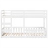 Lit superposé Blanc 80x200 cm Bois de pin massif 