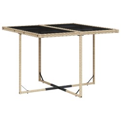 Ensemble à manger de jardin et coussins 9 pcs mélange beige 