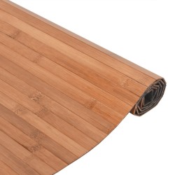 Tapis rectangulaire naturel 100x100 cm bambou 