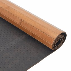 Tapis rectangulaire naturel 100x100 cm bambou 