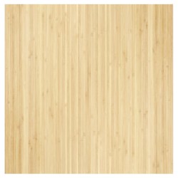 Tapis rectangulaire naturel clair 100x100 cm bambou 