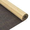 Tapis rectangulaire naturel clair 100x100 cm bambou 