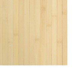 Tapis rectangulaire naturel clair 100x100 cm bambou 