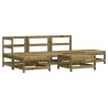 Salon de jardin 6 pcs bois de pin imprégné 