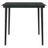 Ensemble à manger de jardin 5 pcs Noir 