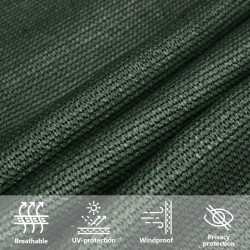 Voile d'ombrage 160 g/m² Vert foncé 5x5x5 m PEHD 