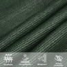 Voile d'ombrage 160 g/m² Vert foncé 5x5x5 m PEHD 