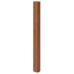 Tapis rectangulaire marron 100x200 cm bambou 